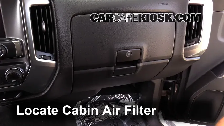 2015 Chevrolet Silverado 1500 LT 4.3L V6 FlexFuel Extended Cab Pickup Air Filter (Cabin) Replace